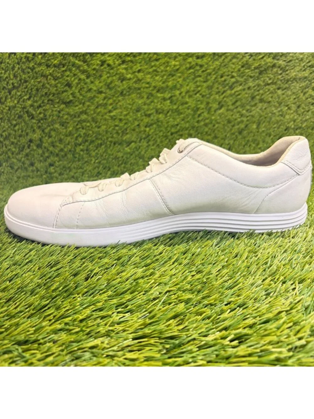 Cole Haan Grand Reagan Mens Size 13 White Casual Classic Leather Oxford Shoes